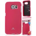 CUSTODIA GEL TPU SILICONE per SAMSUNG SM-G920 GALAXY S6 COLORE FUCSIA LUCIDO CON GLITTER ALTA QUALITA' MERCURY BLISTER