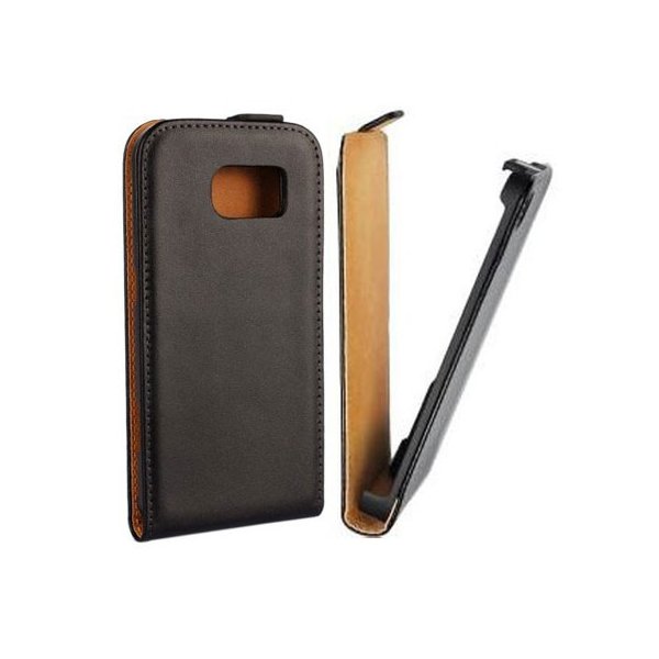 CUSTODIA FLIP VERTICALE SLIM SIMILPELLE per SAMSUNG SM-G920 GALAXY S6 COLORE NERO