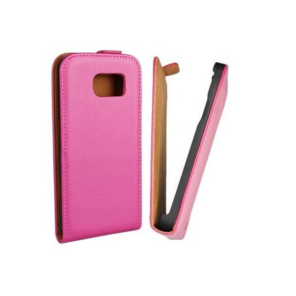 CUSTODIA FLIP VERTICALE SLIM SIMILPELLE per SAMSUNG SM-G920 GALAXY S6 COLORE ROSA