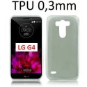 CUSTODIA GEL TPU SILICONE ULTRA SLIM 0,3mm per LG G4, H815 COLORE NERO TRASPARENTE