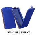 CUSTODIA FLIP VERTICALE SLIM SIMILPELLE per MICROSOFT LUMIA 640 CON INTERNO IN TPU SILICONE COLORE BLU