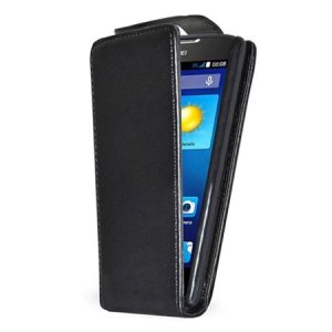 CUSTODIA FLIP VERTICALE SIMILPELLE per HUAWEI ASCEND Y540, ASCEND Y520 COLORE NERO