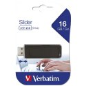 PEN DRIVE 16GB USB 2.0 STORE 'N' GO CON MECCANISMO RETRATTILE A SCORRIMENTO COLORE NERO 98696 VERBATIM