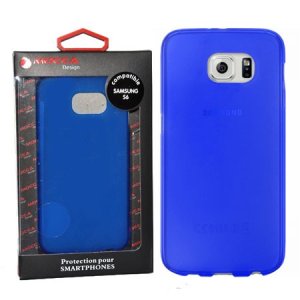 CUSTODIA GEL TPU SILICONE per SAMSUNG SM-G920 GALAXY S6 COLORE BLU ALTA QUALITA' MOCCA