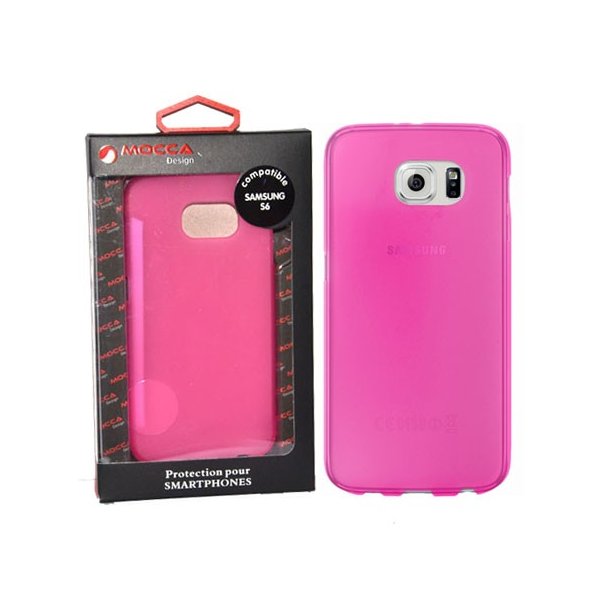 CUSTODIA GEL TPU SILICONE per SAMSUNG SM-G920 GALAXY S6 COLORE ROSA ALTA QUALITA' MOCCA