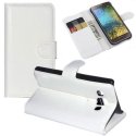 CUSTODIA FLIP ORIZZONTALE SIMILPELLE per SAMSUNG SM-E500 GALAXY E5 CON STAND, PORTA CARTE E CHIUSURA MAGNETICA COLORE BIANCO