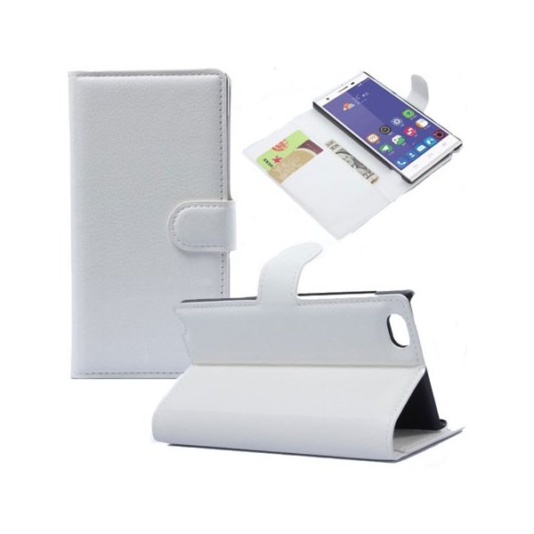 CUSTODIA FLIP ORIZZONTALE SIMILPELLE per ZTE STAR 2 CON STAND, TASCHE PORTA CARTE E CHIUSURA MAGNETICA COLORE BIANCO