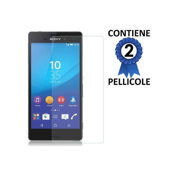 PELLICOLA PROTEGGI DISPLAY per SONY XPERIA M4 AQUA, M4 AQUA DUAL CONFEZIONE 2 PEZZI