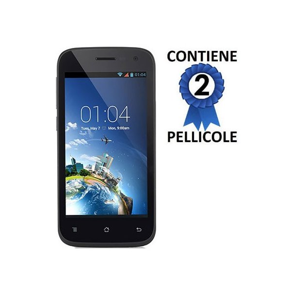 PELLICOLA PROTEGGI DISPLAY per KAZAM THUNDER 2 - 4.5 LTE, 4,5" POLLICI CONFEZIONE 2 PEZZI