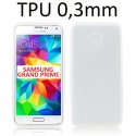 CUSTODIA GEL TPU SILICONE ULTRA SLIM 0,3mm per SAMSUNG G530H GALAXY GRAND PRIME COLORE BIANCO TRASPARENTE