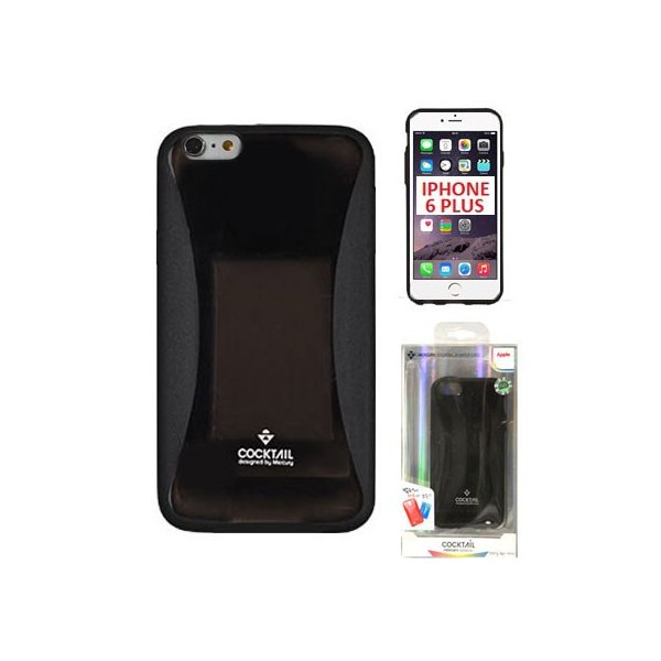 CUSTODIA GEL TPU SILICONE per APPLE IPHONE 6 PLUS, IPHONE 6S PLUS 5.5" POLLICI COLORE NERO FUME' ALTA QUALITA' MERCURY BLISTER