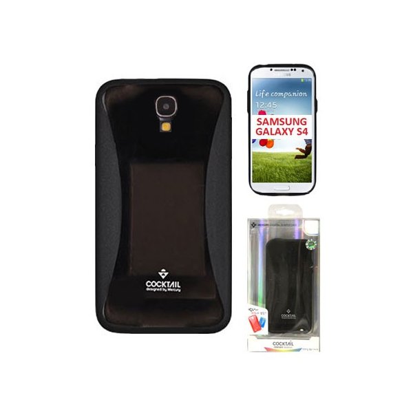 CUSTODIA GEL TPU SILICONE per SAMSUNG I9500 GALAXY S4, I9505, I9502 COLORE NERO FUME' ALTA QUALITA' MERCURY BLISTER