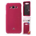 CUSTODIA GEL TPU SILICONE per SAMSUNG SM-E700 GALAXY E7 COLORE FUCSIA LUCIDO CON GLITTER ALTA QUALITA' MERCURY BLISTER