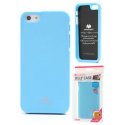 CUSTODIA GEL TPU SILICONE per APPLE IPHONE 6 PLUS, 6S PLUS 5.5" POLLICI COLORE AZZURRO LUCIDO ALTA QUALITA' MERCURY BLISTER