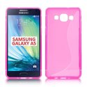 CUSTODIA GEL TPU SILICONE DOUBLE per SAMSUNG SM-A500 GALAXY A5 (NO VERSIONE 2016) COLORE ROSA