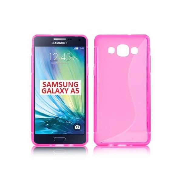 CUSTODIA GEL TPU SILICONE DOUBLE per SAMSUNG SM-A500 GALAXY A5 (NO VERSIONE 2016) COLORE ROSA