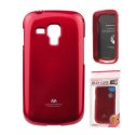 CUSTODIA GEL TPU SILICONE per SAMSUNG S7562 GALAXY S DUOS, S7560, S7580 ROSSO LUCIDO CON GLITTER ALTA QUALITA' MERCURY BLISTER