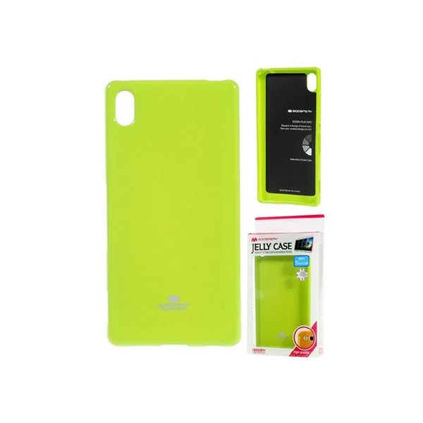 CUSTODIA GEL TPU SILICONE per SONY XPERIA Z4, XPERIA Z3+ COLORE VERDE LUCIDO CON GLITTER ALTA QUALITA' MERCURY BLISTER