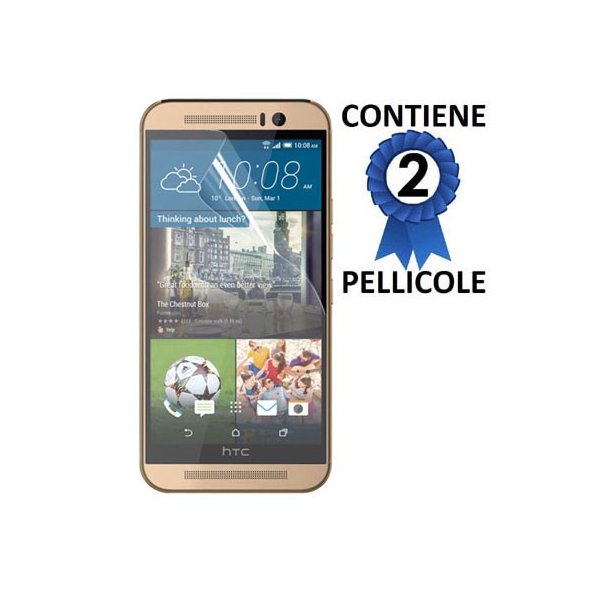 PELLICOLA PROTEGGI DISPLAY per HTC ONE M9 PLUS CONFEZIONE 2 PEZZI