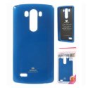 CUSTODIA GEL TPU SILICONE per LG G4, H815 COLORE BLU LUCIDO CON GLITTER ALTA QUALITA' MERCURY BLISTER