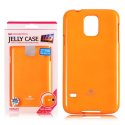 CUSTODIA GEL TPU SILICONE per SAMSUNG G900F GALAXY S5, GALAXY S5 NEO G903F ARANCIONE FLUORESCENTE ALTA QUALITA' MERCURY BLISTER