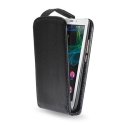 CUSTODIA FLIP VERTICALE SIMILPELLE per WIKO RIDGE 4G CON CHIUSURA MAGNETICA COLORE NERO