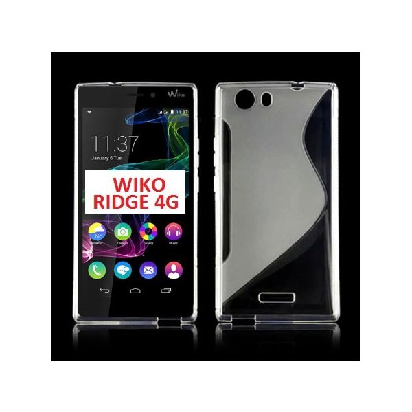 CUSTODIA GEL TPU SILICONE per WIKO RIDGE 4G COLORE BIANCO TRASPARENTE