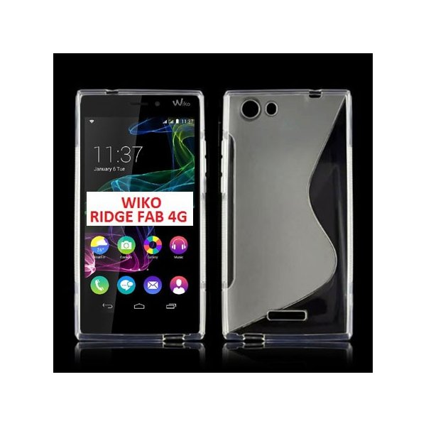 CUSTODIA GEL TPU SILICONE per WIKO RIDGE FAB 4G COLORE BIANCO TRASPARENTE