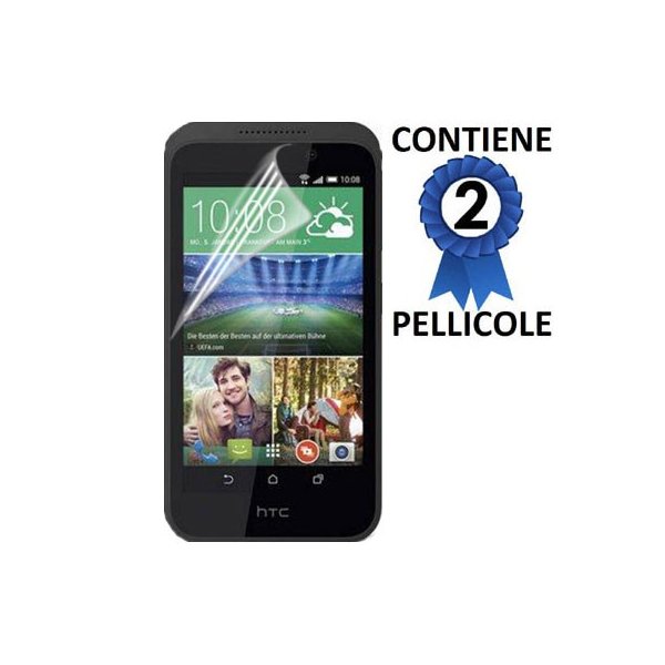 PELLICOLA per HTC DESIRE 526G DUAL SIM, DESIRE 526G+ DUAL SIM, DESIRE 526 - PROTEGGI DISPLAY CONFEZIONE 2 PEZZI