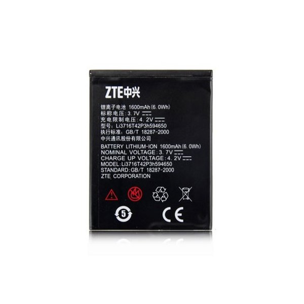 BATTERIA ORIGINALE ZTE per BLADE 3 V889M, GRAND X U985, 1600 mAh LI-ION BULK