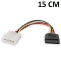 CAVO ADATTATORE DI ALIMENTAZIONE SATA IN RAME CON CONNETTORE 4 PIN MOLEX A 15 PIN (SATA) LUNGHEZZA 15CM SP4152 VULTECH