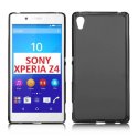 CUSTODIA GEL TPU SILICONE per SONY XPERIA Z4, XPERIA Z3+ COLORE NERO - TRASPARENTE