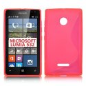 CUSTODIA GEL TPU SILICONE DOUBLE per MICROSOFT LUMIA 532 COLORE ROSA