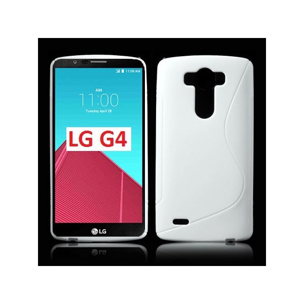 CUSTODIA GEL TPU SILICONE DOUBLE per LG G4, H815 COLORE BIANCO