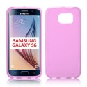 CUSTODIA GEL TPU SILICONE per SAMSUNG SM-G920 GALAXY S6 COLORE ROSA - TRASPARENTE