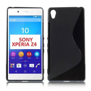 CUSTODIA GEL TPU SILICONE DOUBLE per SONY XPERIA Z4, XPERIA Z3+ COLORE NERO