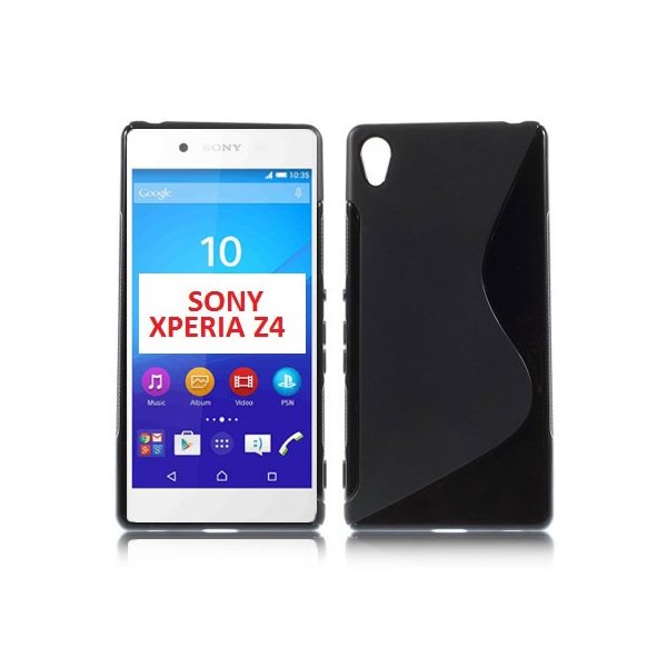 CUSTODIA GEL TPU SILICONE DOUBLE per SONY XPERIA Z4, XPERIA Z3+ COLORE NERO