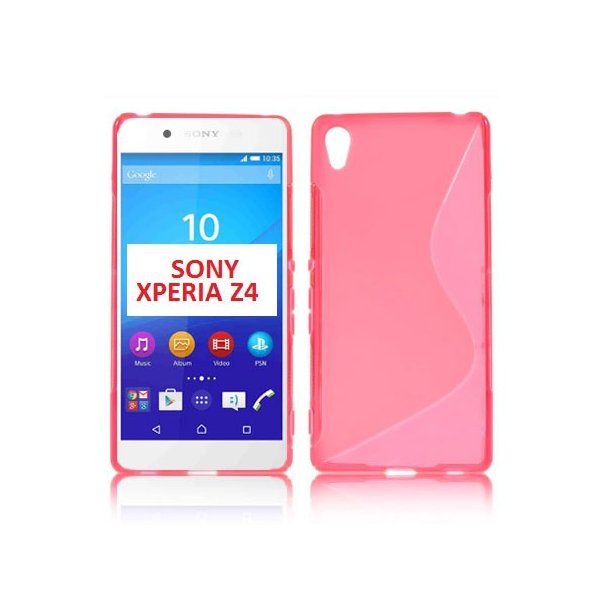 CUSTODIA GEL TPU SILICONE DOUBLE per SONY XPERIA Z4, XPERIA Z3+ COLORE ROSA