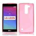 CUSTODIA GEL TPU SILICONE DOUBLE per LG LEON 4G LTE H340N COLORE ROSA