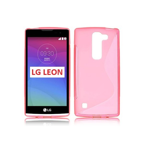 CUSTODIA GEL TPU SILICONE DOUBLE per LG LEON 4G LTE H340N COLORE ROSA