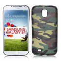 CUSTODIA GEL TPU SILICONE per SAMSUNG I9500 GALAXY S4, I9502, I9505 CON FANTASIA MILITARE COLORE VERDE