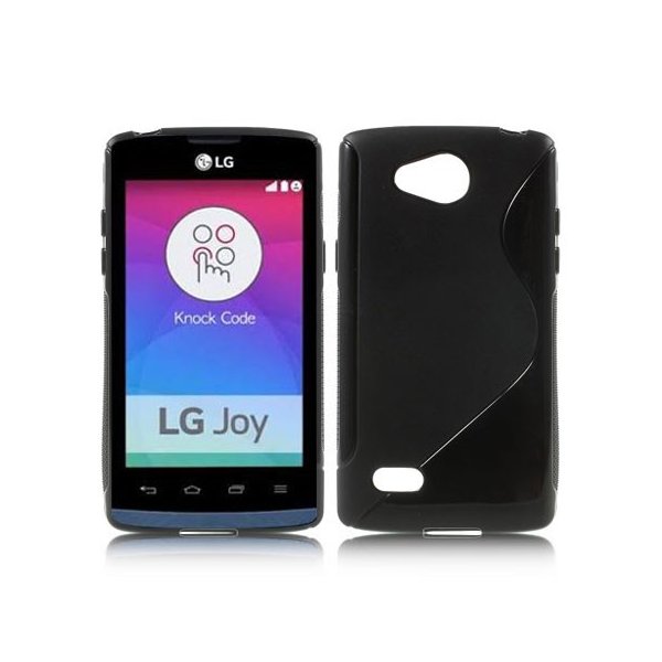 CUSTODIA GEL TPU SILICONE DOUBLE per LG JOY H220 COLORE NERO