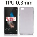 CUSTODIA GEL TPU SILICONE ULTRA SLIM 0,3mm per HUAWEI P8 LITE COLORE NERO TRASPARENTE