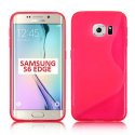 CUSTODIA GEL TPU SILICONE DOUBLE per SAMSUNG SM-G925 GALAXY S6 EDGE COLORE ROSA