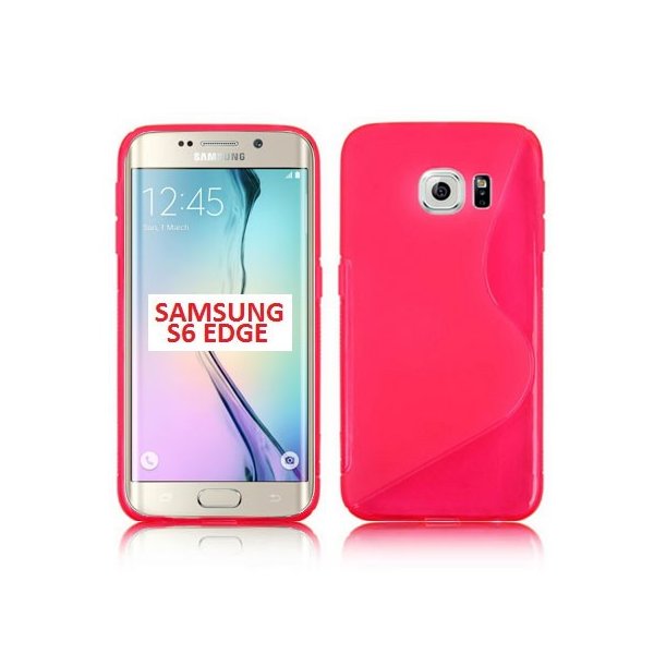 CUSTODIA GEL TPU SILICONE DOUBLE per SAMSUNG SM-G925 GALAXY S6 EDGE COLORE ROSA