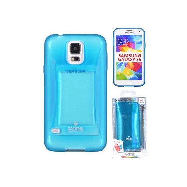 CUSTODIA GEL TPU SILICONE per SAMSUNG G900F GALAXY S5, GALAXY S5 NEO G903F COLORE AZZURRO ALTA QUALITA' MERCURY BLISTER