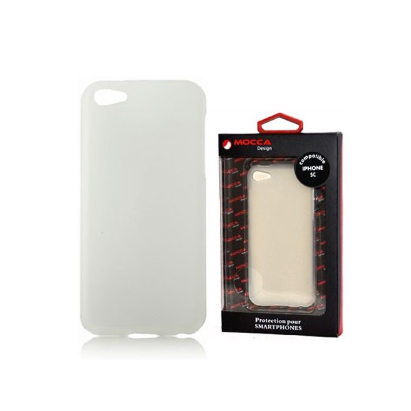 CUSTODIA GEL TPU SILICONE per APPLE IPHONE 5c COLORE BIANCO ALTA QUALITA' MOCCA BLISTER