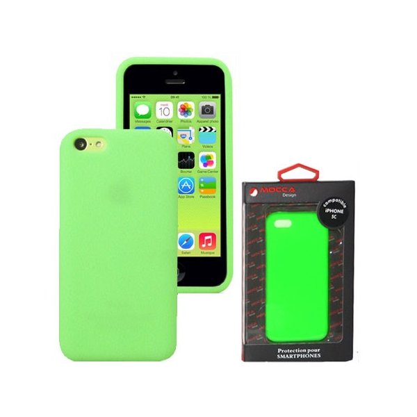 CUSTODIA GEL TPU SILICONE per APPLE IPHONE 5c COLORE VERDE ALTA QUALITA' MOCCA BLISTER