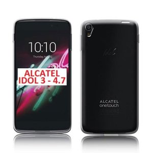 CUSTODIA GEL TPU SILICONE per ALCATEL ONE TOUCH IDOL 3 - 4.7" POLLICI, OT-6039X COLORE BIANCO - TRASPARENTE