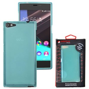 CUSTODIA GEL TPU SILICONE per WIKO HIGHWAY STAR 4G COLORE BLU - TRASPARENTE ALTA QUALITA' MOCCA BLISTER